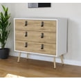 thumbnail image 2 of 32" White and Natural Three Drawer Dresser, 2 of 4