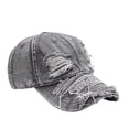 thumbnail image 2 of Unisex Ripped Distressed Denim Baseball Cap Trucker Hat Adjustable, Lightweight Fit Great for All-Day Comfort, Vintage Destroyed Snapback for Men Women, 2 of 3