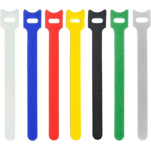 70Pcs Velcro Cable Ties, Reusable Cable Tie, Adjustable Straps Fastening Wire Ties for Computer Electronics Home Office Cable Organiser