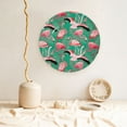 thumbnail image 5 of Picia Tropical Flamingo Pattern Bone China Decorative Plate – Wall Decor with Stand and Adhesive, Elegant Ornament for Living Room, Office, or Entryway-6in, 5 of 6