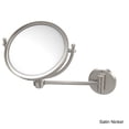 thumbnail image 3 of 8-in Wall Mounted Make-Up Mirror 3X Magnification in Polished Nickel, 3 of 5