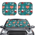 thumbnail image 2 of Haiem Medical Elements Car Windshield Sun Shade (2 Pieces) Foldable Windshield Sun Shade Car Accessories for Truck SUV Pickup-Medium, 2 of 7