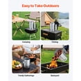 thumbnail image 6 of 4LBS Charcoal Chimney Starter, Heavy-Duty Galvanized Steel Rapid Charcoal Lighter with Heat Insulated Handle, Ventilated Quick Ignition BBQ Chimney Starter for Outdoor Barbecue Grill, 6 of 12
