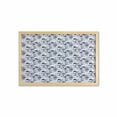 thumbnail image 1 of Aquatic Wall Art with Frame, Pattern of Underwater Animals Jellyfish Octopus Starfish Turtles, Printed Fabric Poster for Bathroom Living Room, 35" x 23", Pale Cadet Blue Indigo, by Ambesonne, 1 of 2