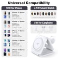 thumbnail image 5 of Charging Station for Apple Multiple Devices - 3 in 1 Foldable Magnetic Wireless Charger Dock - Travel Charging Pad for iPhone 16 15 14 13 12 Pro Max Plus Watch & Airpods, 5 of 5