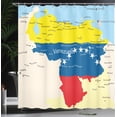 thumbnail image 4 of Ambesonne Venezuela Shower Curtain, Colorful Detailed Map, 69"Wx70"L, Multicolor, 4 of 5