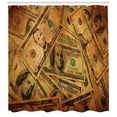 thumbnail image 3 of Ambesonne Money Shower Curtain, Fiver Sawbuck and C-Note, 69"Wx70"L, Pale Green Brown, 3 of 3