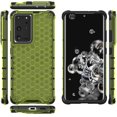 thumbnail image 4 of Funda protectora de PC y TPU a prueba de golpes con diseño de panal para Samsung Galaxy S21 Ultra 5g (blanca), 4 of 5