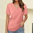 thumbnail image 2 of Afdoent Womens T Shirts Trendy V Neck For Everyday Casual Wear Ideal For Summer With Versatile Styling Options Comfortable Tee Shirts For Women Trendy, 2 of 5