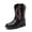 BLACK, variant on Toddler Little Boys Girls Cowboy Boots Kids Western Square Toe Riding Mid Calf Boots