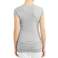 thumbnail image 5 of Oh! Mamma Maternity Women's V-Neck T-Shirt, 2-Pack (Women's & Women's Plus), 5 of 6