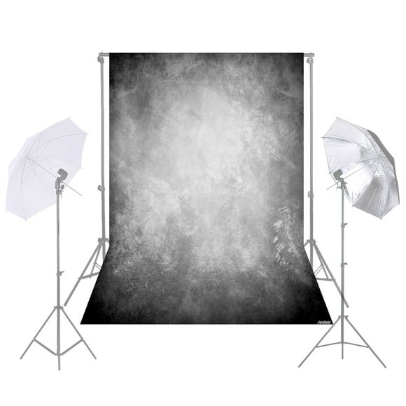Andoer 1.5 * 2.1m/5 * 7ft Photography Background Grey Retro Wall Backdrop for DSLR Camera Photo Studio Video Weeding Decor