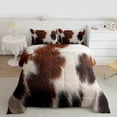 thumbnail image 2 of Homewish Animal Cow Print 3 Pieces Queen Comforter Set for Children Teens Adults,Rustic Farmhouse Ultra Soft Bedding Sets,Retro Vintage Bedding Comforter Set Breathable,Luxury Bedroom Decor, 2 of 8
