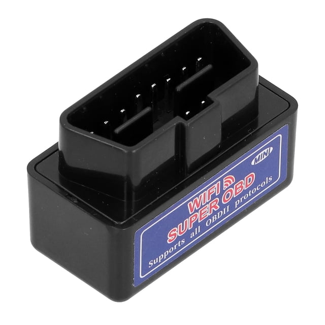 para ELM327 12V OBD2 Escáner Mini WIFI Detector de Coche Adaptador de Diagnóstico para AndroidNegro