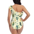 thumbnail image 5 of Sikiie Seahorse Print Women One Piece Swimsuits Tummy Control One Shoulder Bathing Suits Ruffle Swimwear, From S to XXL-Medium, 5 of 6