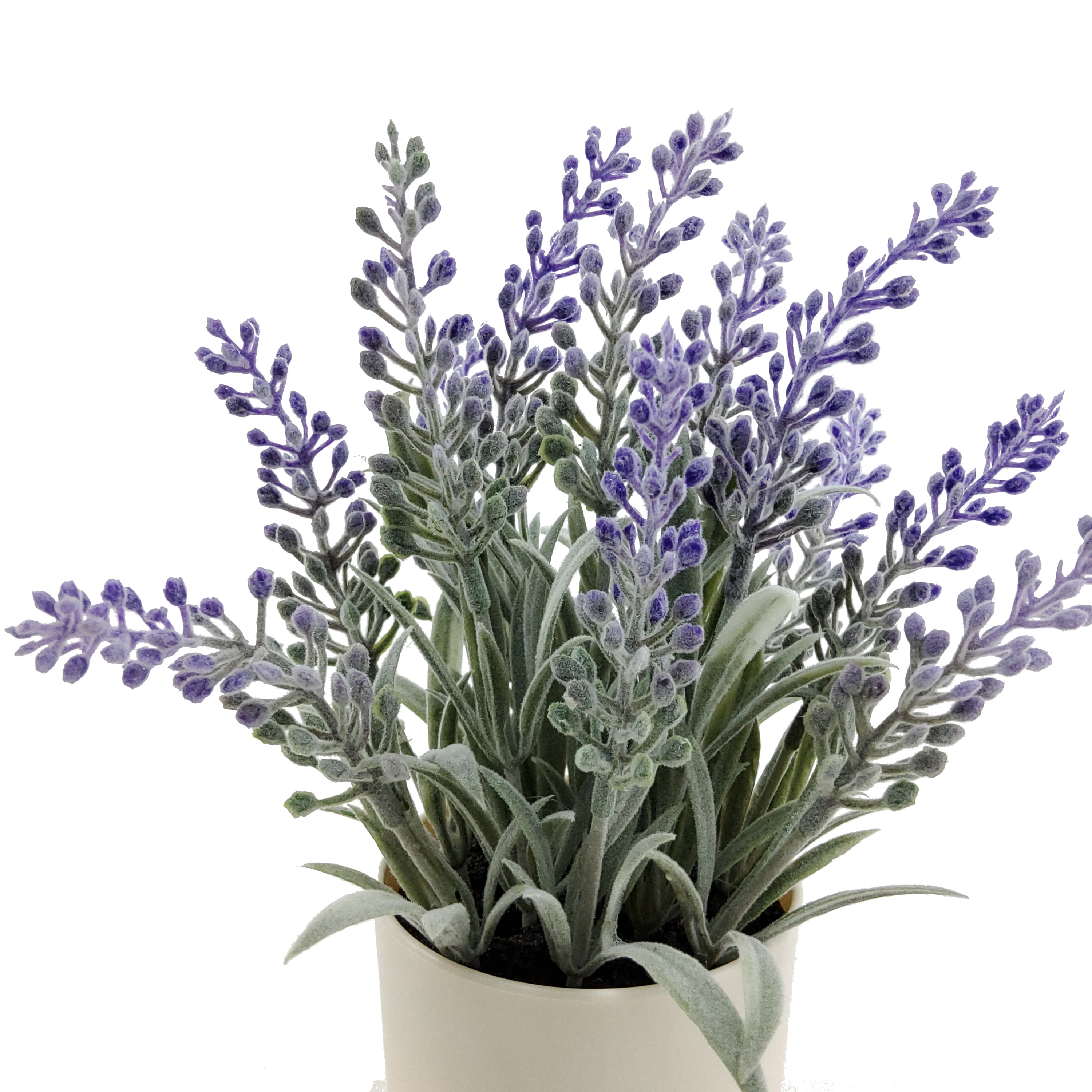 Mainstays 8.5-inch Indoor Purple Lavender Artificial Flower in Plastic Pot.