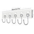 thumbnail image 2 of Sticky Hooks Behind Door Hanger Clothes Towel Kitchen Transparent Punch-free Hook, 2 of 2