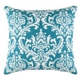 thumbnail image 2 of TreeWool (Pack of 2) Damask Accent Decorative Cotton Throw Pillow Covers (18 x 18 Inches, Teal), 2 of 6