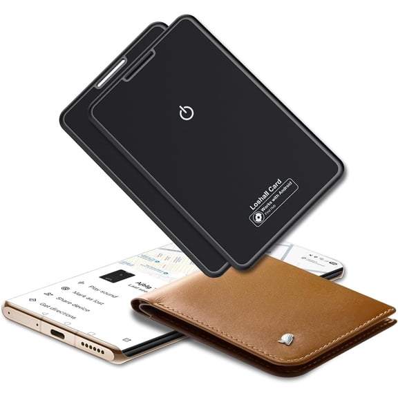 CUDIAO 2 Pack Wallet Tracker Card for Android Bluetooth Tracker Work with Google Find Hub(Android Only), Ip68 Waterproof, Item Finder for Bags, Keys, Passport