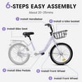 thumbnail image 5 of Ambifirner Outdoor 16 20 Inch Road Bike, Unisex Bicycle with Coaster Brake & V-Brake, 1-Speed, Chain Guard & Rear Rack, Lightweight Steel Frame Purple, 5 of 10