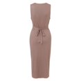 thumbnail image 4 of Sngxgn Women Long Tank Tops Ankle Length Maxi Dress Bodycon Sleeveless Racerback(Khaki,XXL), 4 of 6