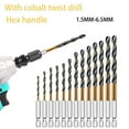 thumbnail image 4 of 1 Pcs HSS High Speed Steel Titanium Coated Drill Bit Set 1/4 Hex Shank 3.0mm, 4 of 5