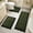 M, variant on 50x80cm Scalloped Edge Bath Mat, Soft Absorbent Microfiber Bathroom Rug, Non-Slip Entryway Floor Mat with Brown Border