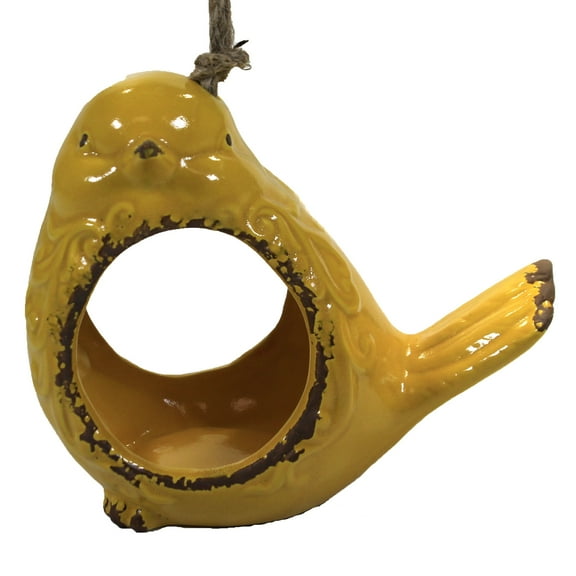 Home & Garden Hollow Hanging Bird Feeder Spring Rustic Bright A5797 Yellow
