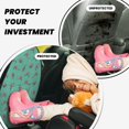 thumbnail image 3 of Shrimp Print Green Mats Back Seat Protectors, Car Seat Protector Vehicle Organizers Waterproof Cover Back Seat Cover for Kids with 3 Storage Pockets 2 Pack, 3 of 5