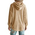 thumbnail image 6 of Hurxie Women Casual Hoodie Velour Long Sleeves Fashion Pullover Loose Fit Tunic Winter Tops Comfy Shirts, 6 of 7