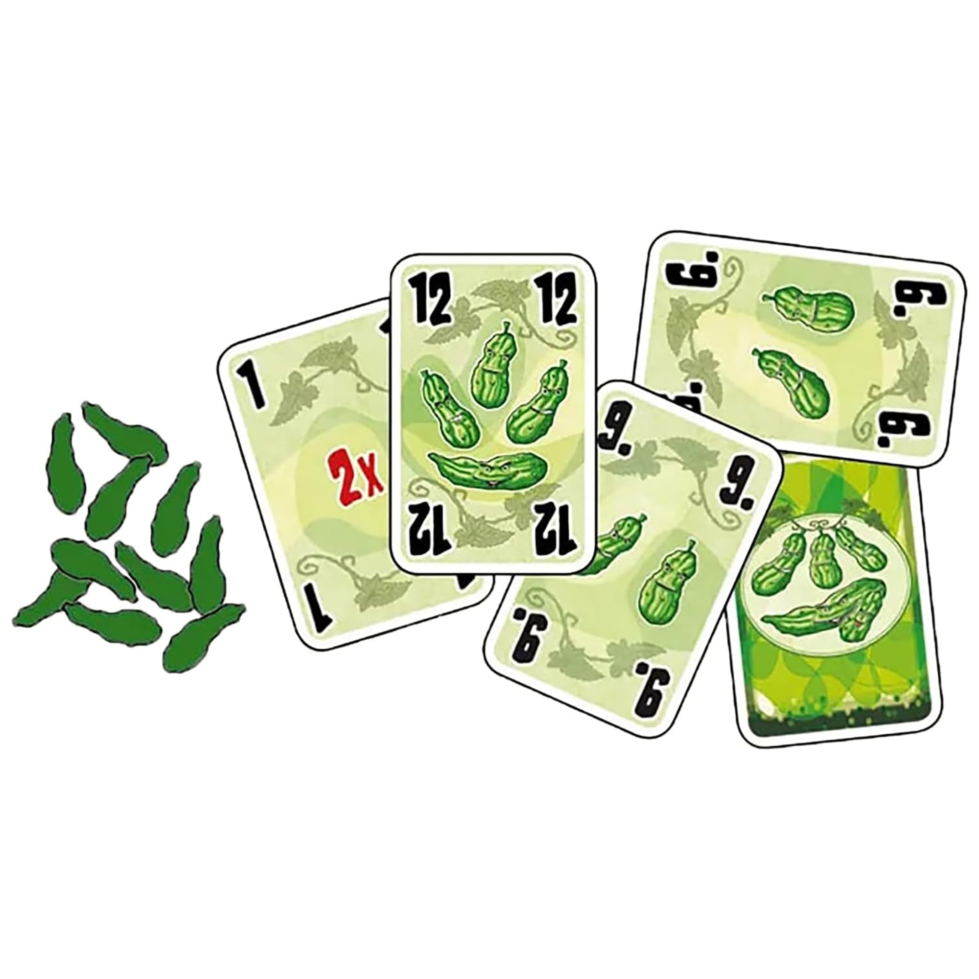 Rio Grand Games: Five Cucumbers - Trick Taking Card Game, Agurk Variant, Competitive Play, Avoid Getting The Cucumber, Ages 14+, 2-6 Players, 30+ Mins