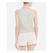 Max Studio London Womens Solid Tank Top, Grey, X-Small
