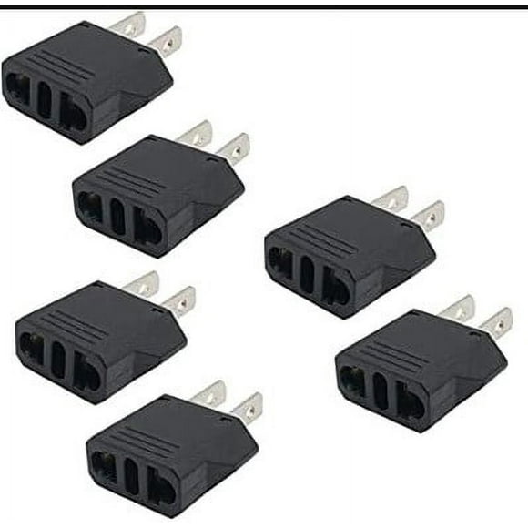 Ckitze US-6PC European to American Outlet Plug Adapter (6PCS)