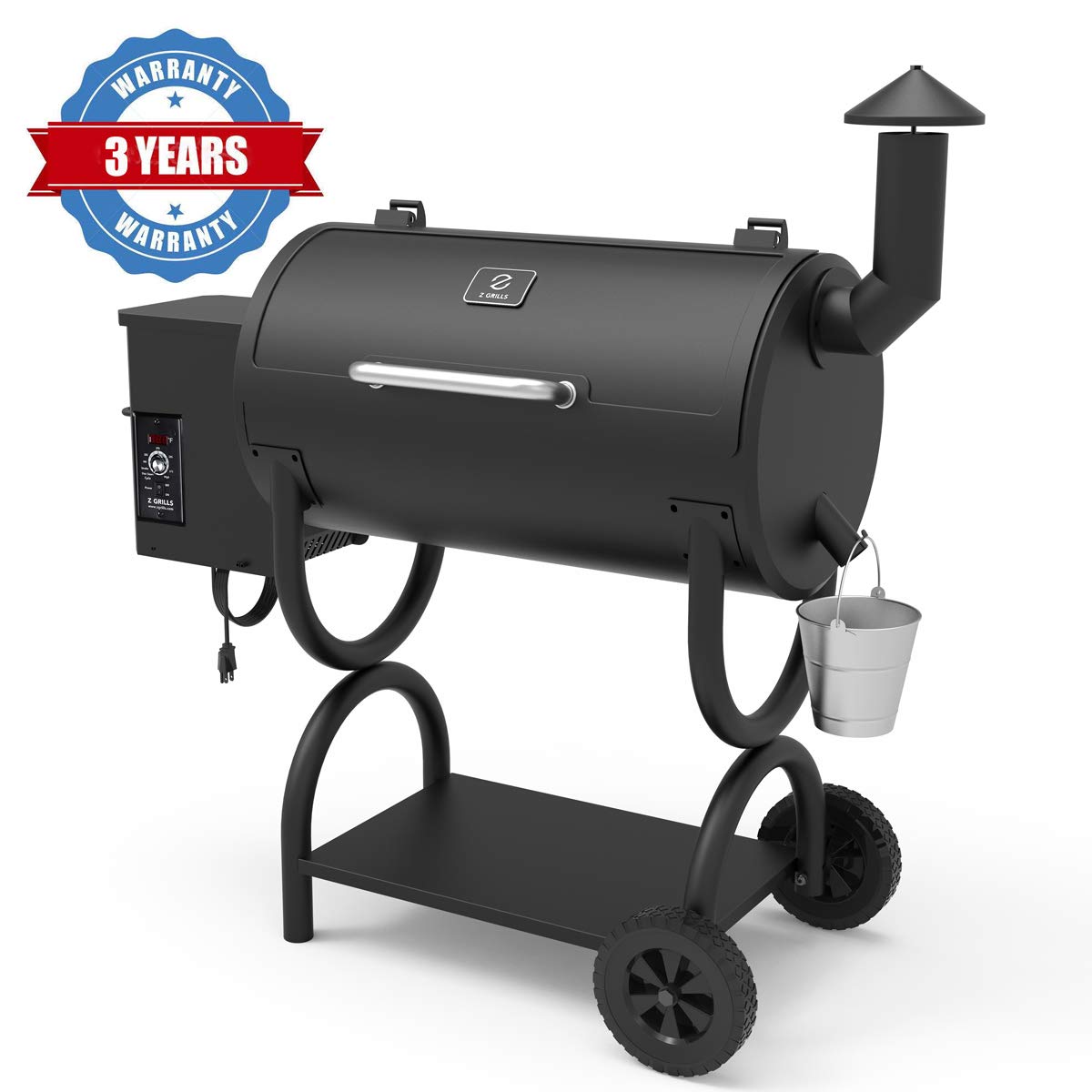 Z GRILLS ZPG 550B 2020 Upgrade Wood Pellet Grill Smoker 8 in 1 BBQ Grill Auto Temperature Control 550 sq 538sq in Black - image 1 of 10