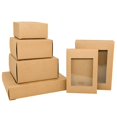 thumbnail image 5 of 6Pcs Kraft Paper Cookie Candy Box PVC Window for Wedding Christmas Gift Boxes Packaging Decoration Birthday Party Supplies, 5 of 5
