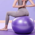 thumbnail image 1 of DYNWAVECA Exercise Ball Back Support Pilates Ball, Versatile, Anti Slip Inflator Included Stability Training Thickened Home Gym Workout violet 65cm, 1 of 10