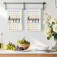 thumbnail image 3 of Easter Kitchen Towels Set of 1, Colorful Checkered Plaid Spring Gingham Textured Absorbent Dish Towels for Kitchen, Microfiber Hand Towel, Quick Drying Tea Towel for Cleaning Decorative Dishcloths, 3 of 7