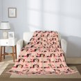 thumbnail image 2 of Rateoe Dachshund Couple Pattern Flannel Throw Blanket, Ultra-soft Blanket for Bed, Couch, Car, Hypoallergenic Anti-pilling blanket-80"x60"(Vertical), 2 of 6