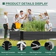 thumbnail image 3 of Land Guard 8x4x3ft Raised Rectangle Garden Beds Outdoor, Easy Assembly Durable Deep Raised Garden Bed 3ft Tall, Galvanized Metal Planter Box for Vegetables,Starlight Silver, 3 of 7
