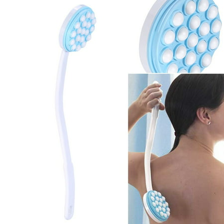 Bath Massaging Tool, Long Handled Lotion Oil Cream Applicator Head, Body Back Leg Bath Brush Scrub Massager Shower Rubbing