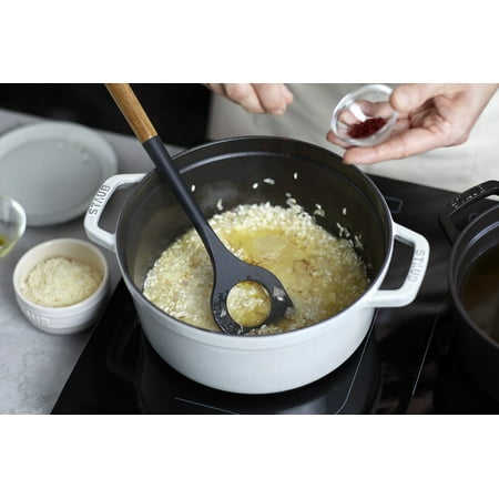 Staub Cast Iron 4-qt Round Cocotte - White Truffle - White Truffle