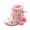 Pink, variant on HUANBAI Baby Girls Boys Soft Booties Snow Boots Toddler Warming Shoes 12