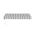 thumbnail image 2 of ALEKO 10 x 8 ft Grey White Striped Motorized Retractable Patio Awning, 2 of 13