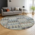 thumbnail image 6 of Addison Rugs Mayfield Premium Machine Washable Transitional Geometric Gray Round Rug, 8' x 8', 6 of 6