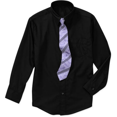 George Boys Packaged Dress Shirt and Tie Set