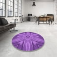 thumbnail image 4 of Ahgly Company Machine Washable Indoor Rectangle Transitional Heliotrope Purple Area Rugs, 2' x 4', 4 of 7