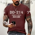 thumbnail image 2 of Men 214 Veterans Printed Round Neck Short Sleeve T Shirt Casual Trend Veterans Retired Short Sleeve T Shirt Top Night Shirts for Men Sleepwear T Shirts Men Pack Big And Tall T Shirts Transfer Paper, 2 of 4