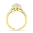 thumbnail image 3 of DGOLD 10kt Yellow Gold Round White Diamond Elegant Promise Ring (1/2 cttw), 3 of 4