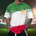 thumbnail image 2 of Xdzjlr Men T Shirts Italian Sports Print Tee Round Neck Soccer Stylish Men's Shirt,Xl, 2 of 5