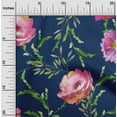 thumbnail image 1 of oneOone Polyester Lycra Fabric Watercolor Leaves & Peony Floral Print Fabric BTY 56 Inch Wide, 1 of 4
